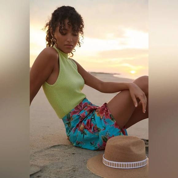 Farm Rio Anthropologie Melanie Bermuda Floral Print Shorts Size XS - Picture 11 of 13